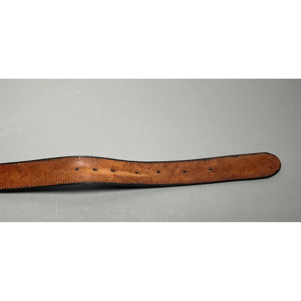 Men's Black Tooled Leather Belt Size‎ 42